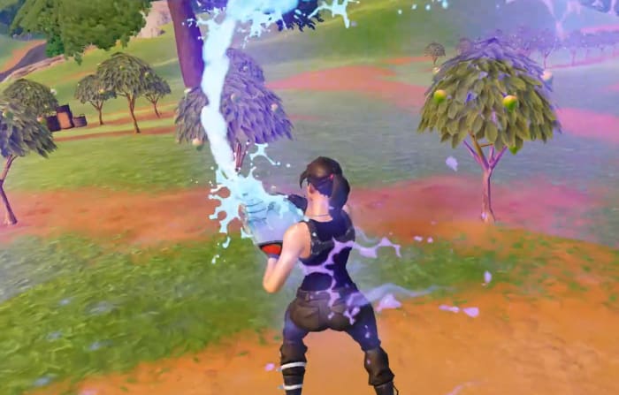 A player uses Flowberry Fizz in Fortnite's battle royale.